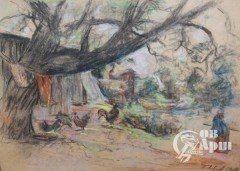 Акварель "Курочки"